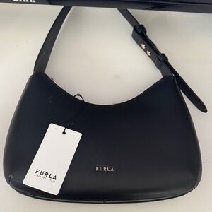Furla Sleek Black Shoulder Bag